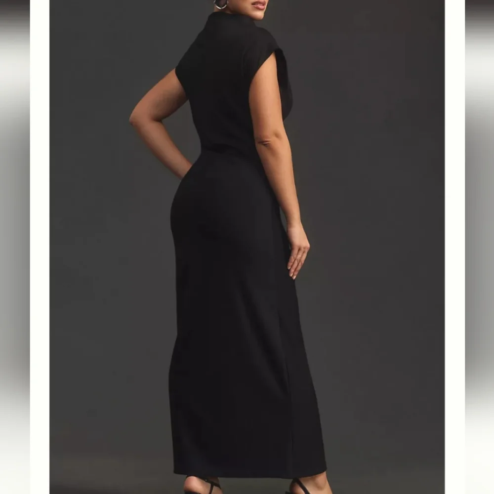 Anthropologie Black Midi Dress - Picture 2 of 3